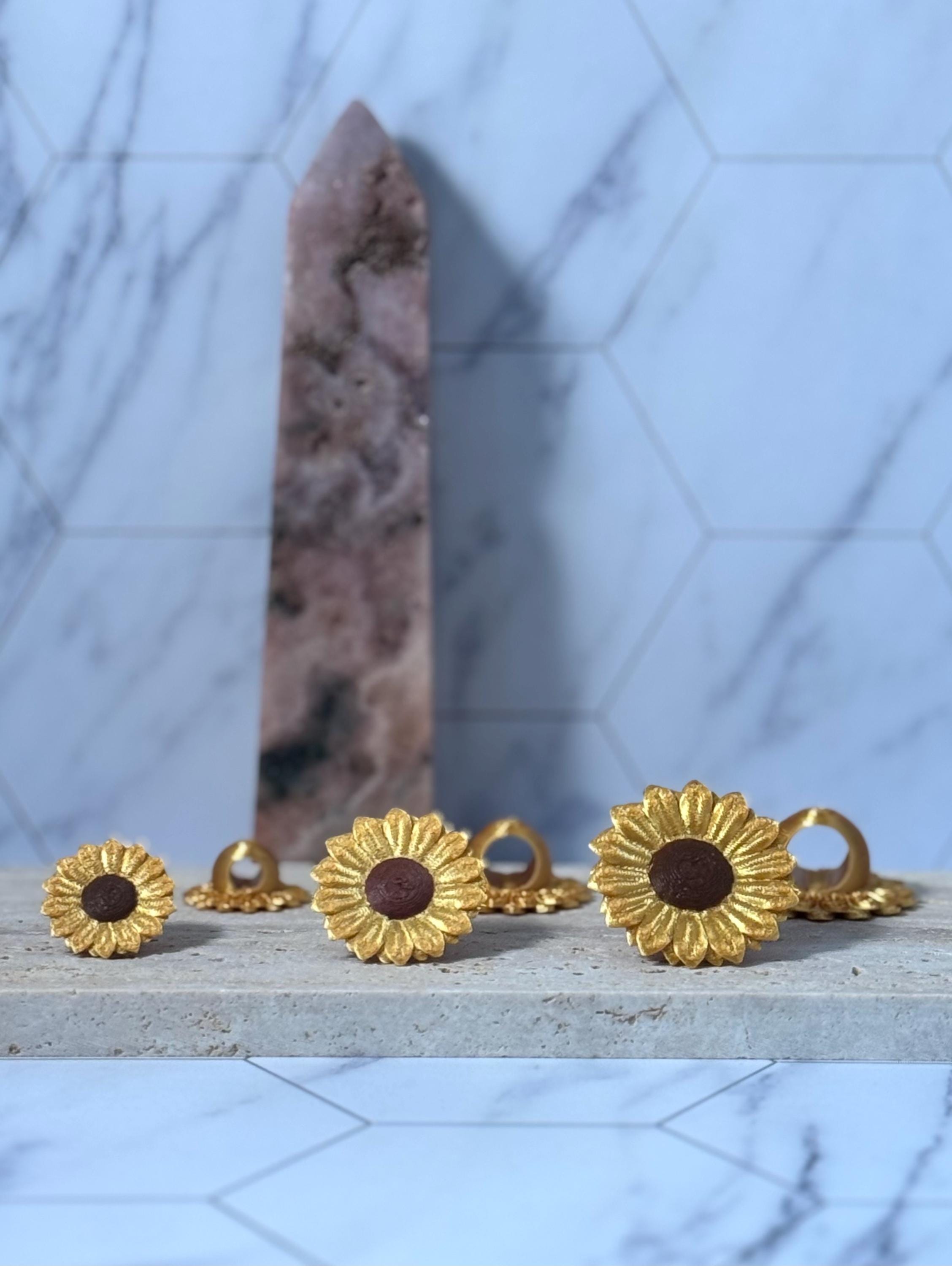 Sunflower Beads (Set of 4)