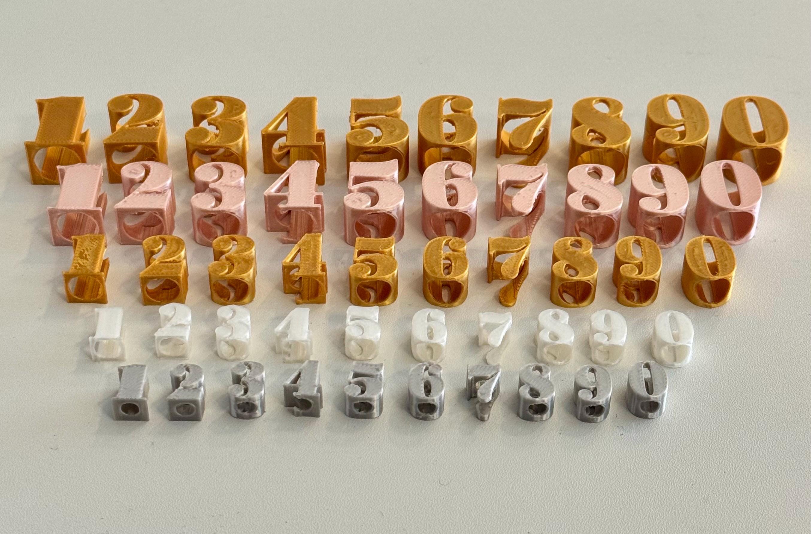 Individual Number Beads