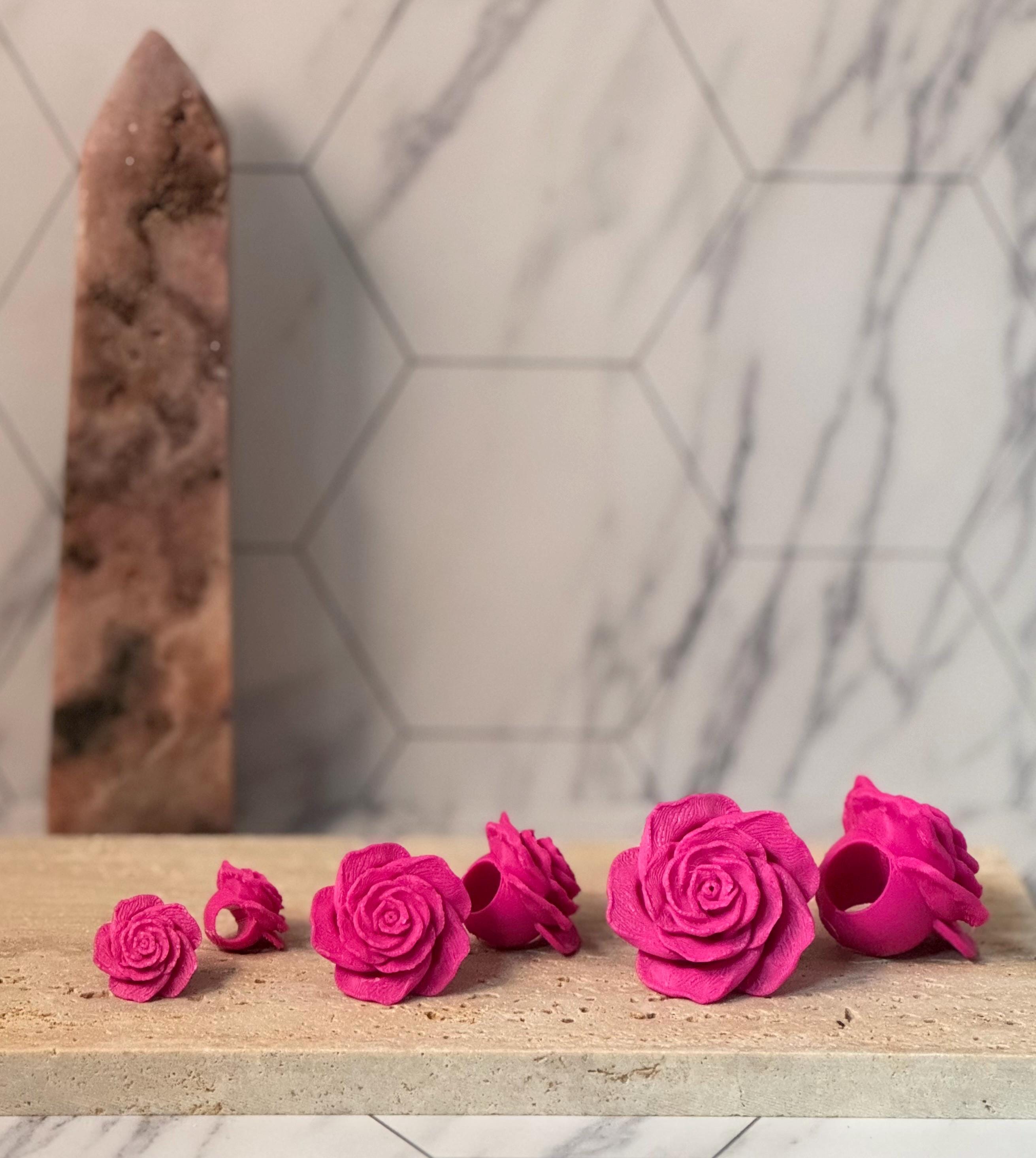 Rose Beads (Set of 4)