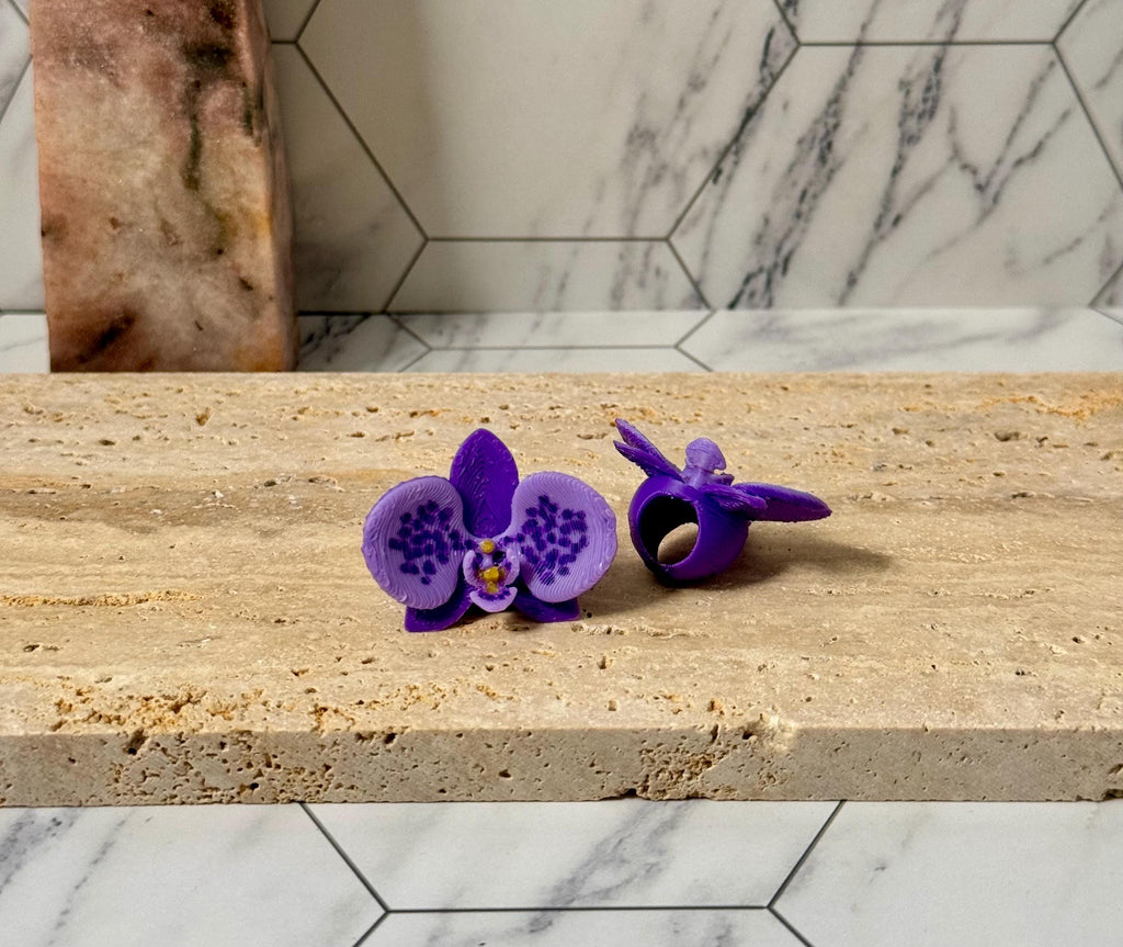 Set of 4 Orchid Beads for Unique Hairstyle Accents - Vibrant Colors